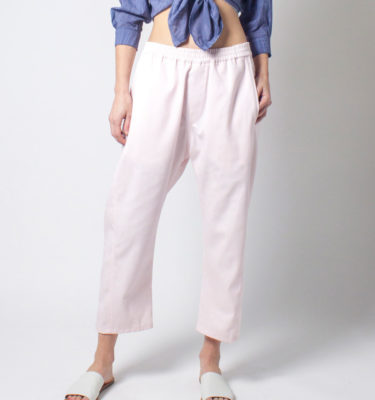 Paradised Umi Pants in ice pink cotton twill