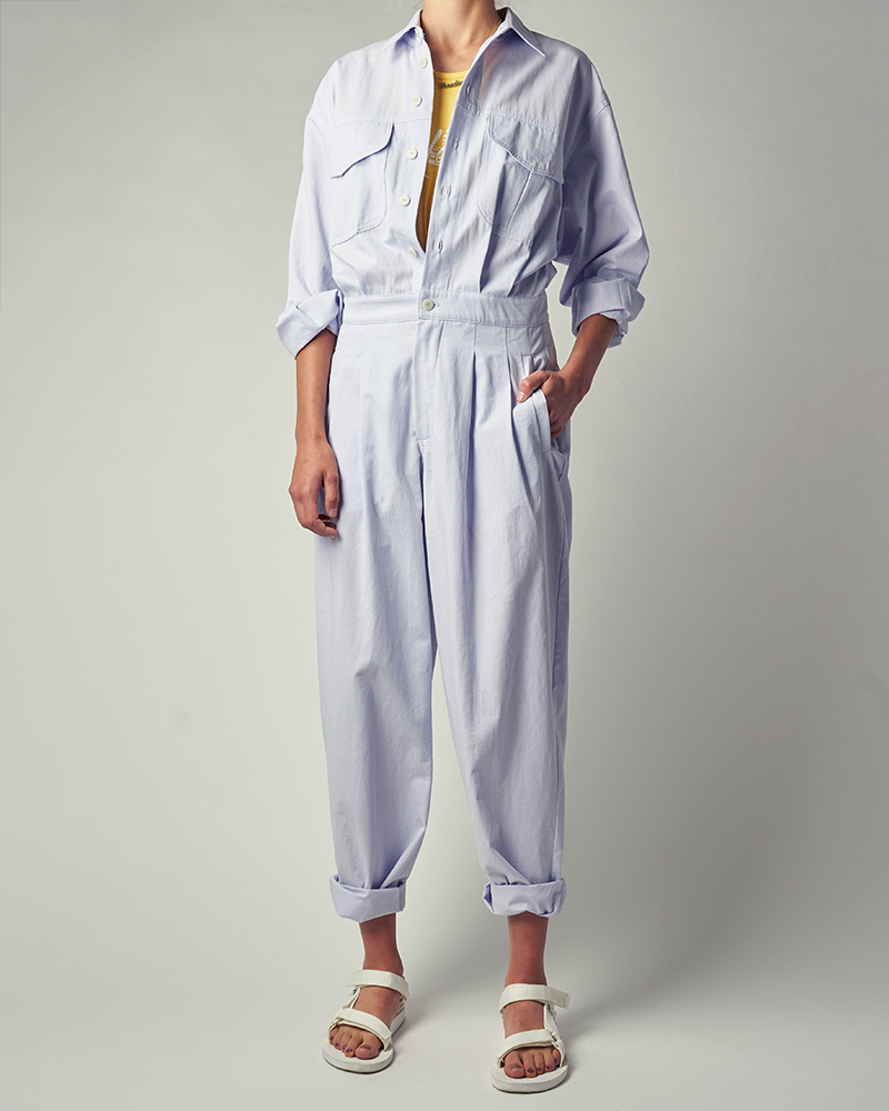 Paradised lilac wide legged pleated jumpsuit