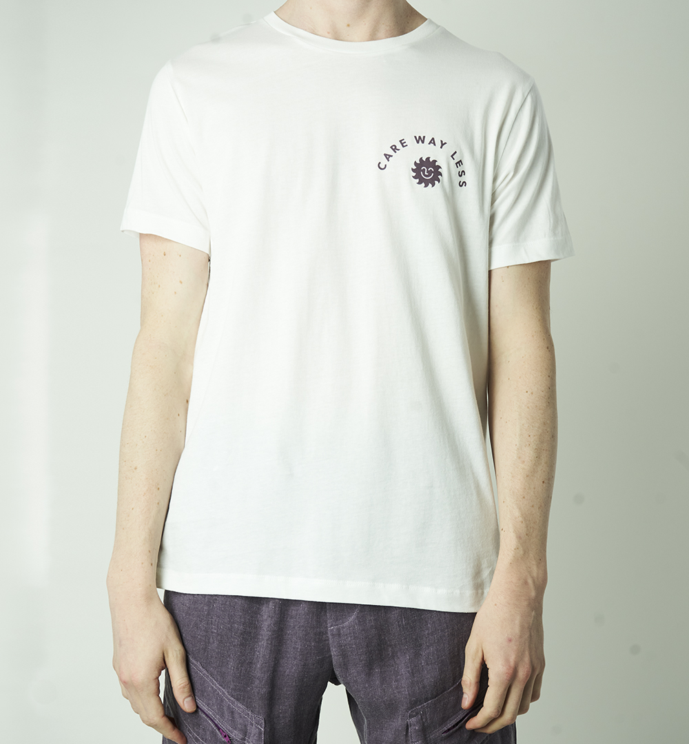 Paradised white Care Way Less Tee