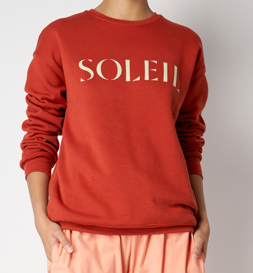 Paradised brick Soleil crewneck sweatshirt