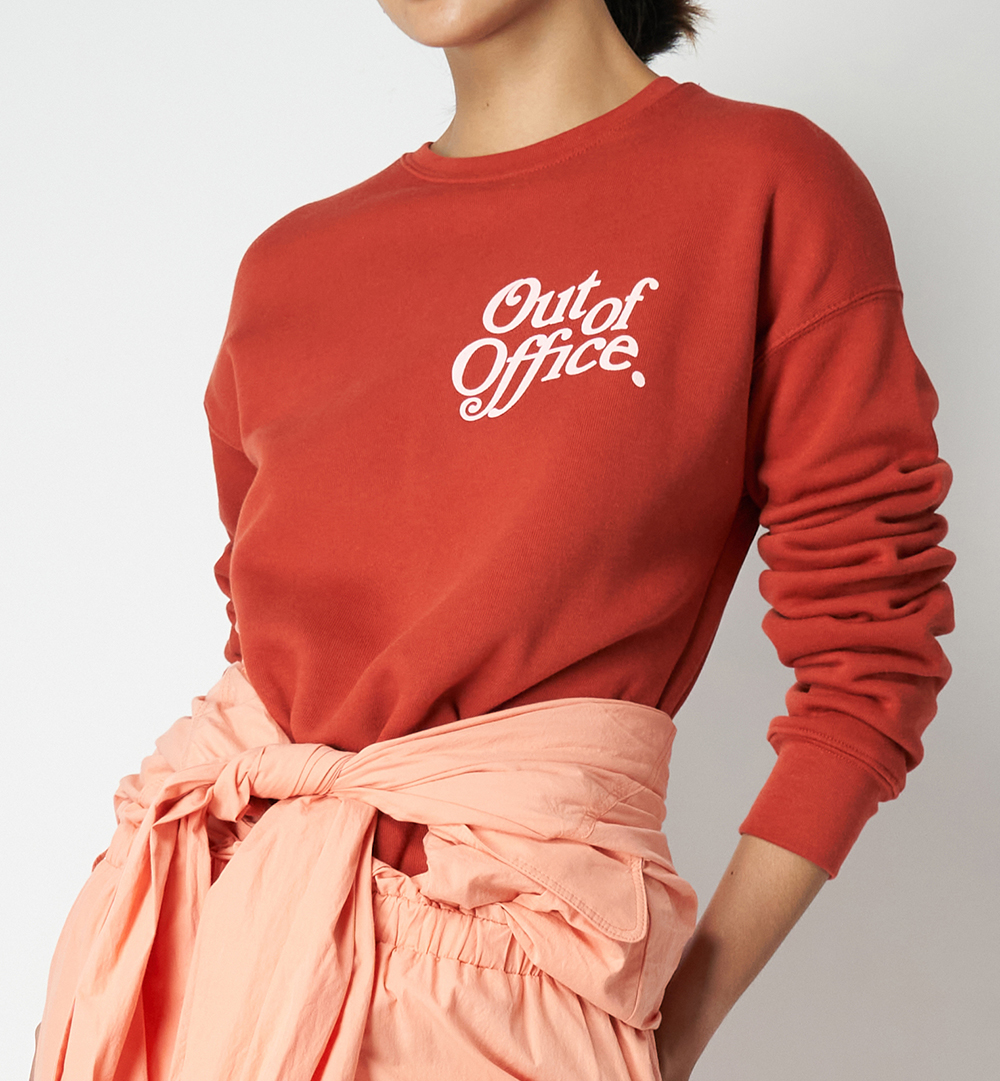 Paradised brick Out Of Office crewneck sweatshirt